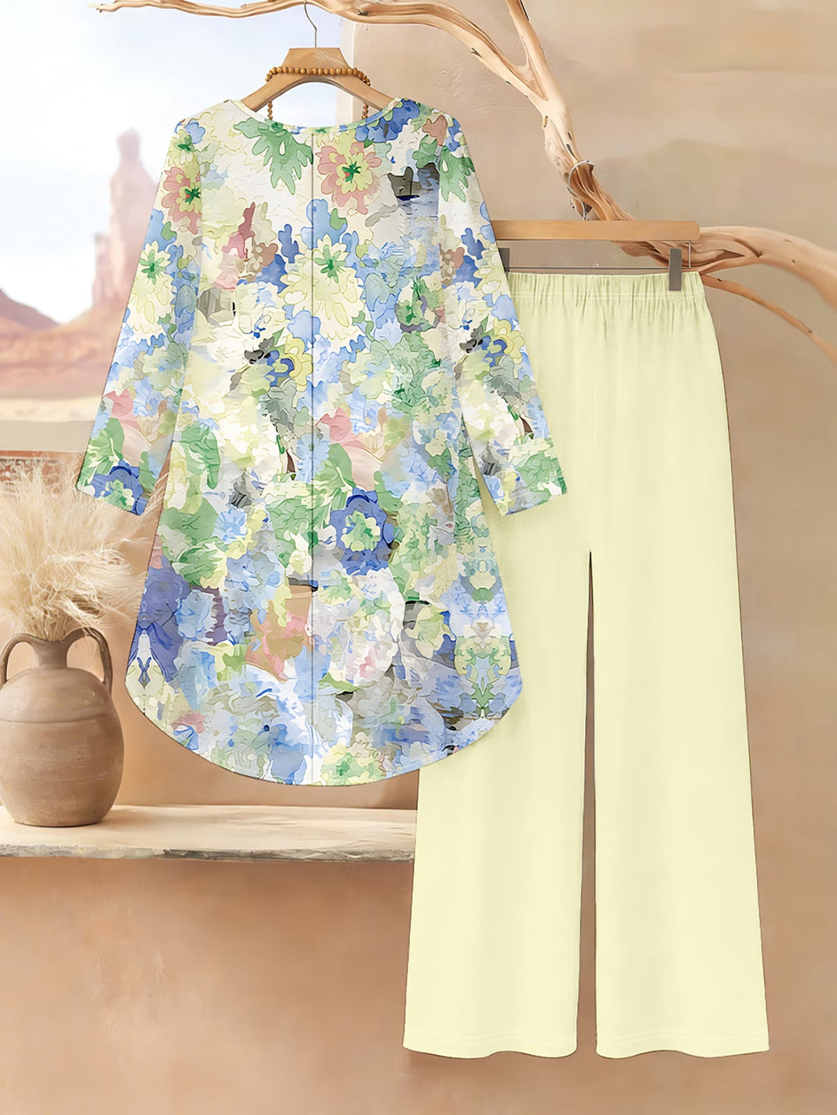 Floral Elegance Long Sleeve Co-Ord Set