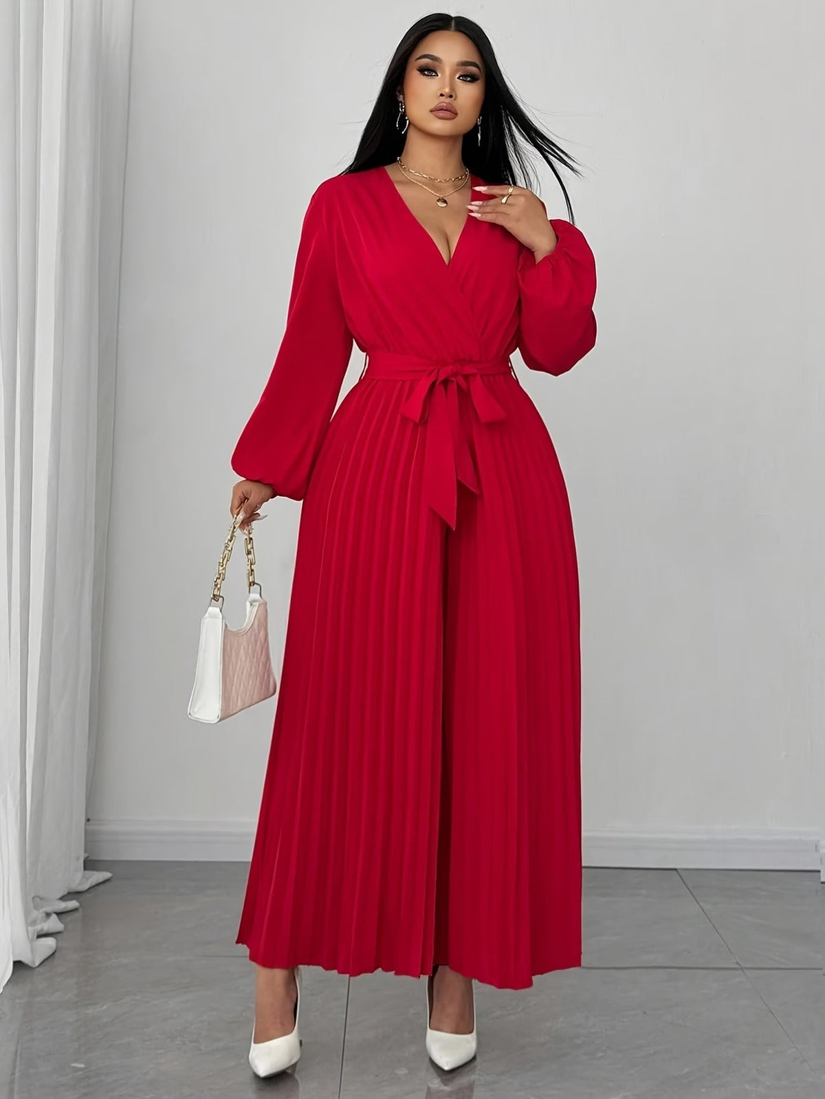 Plus Size Deep V-Neck Jumpsuit for Women |