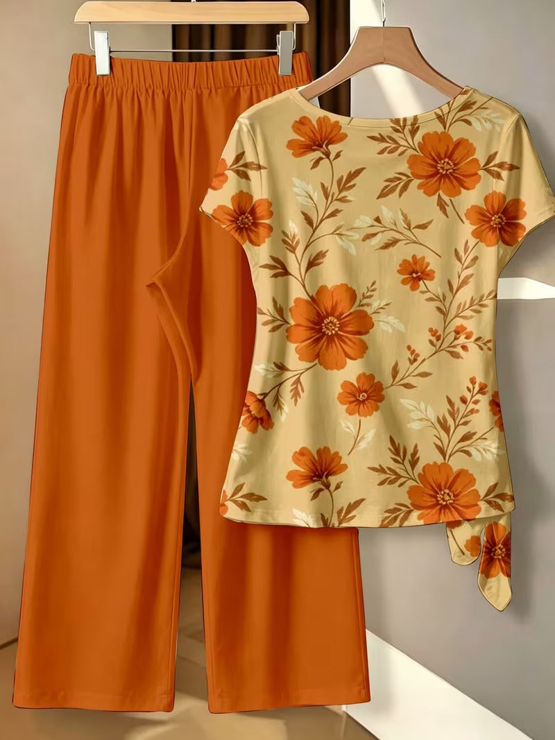 BowBelle Printed Two-Piece Set