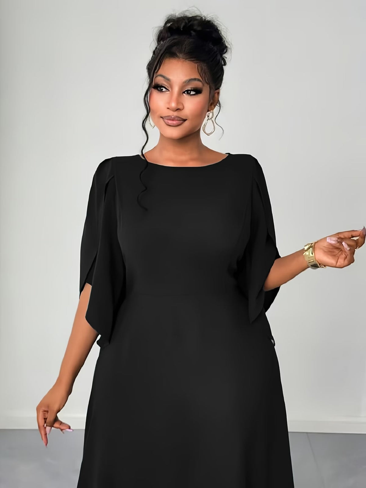 Elegant Asymmetrical Flare Dress