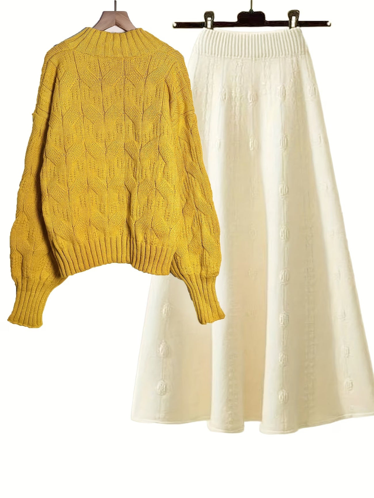 Elegant Sweater & Skirt Two-Piece Set
