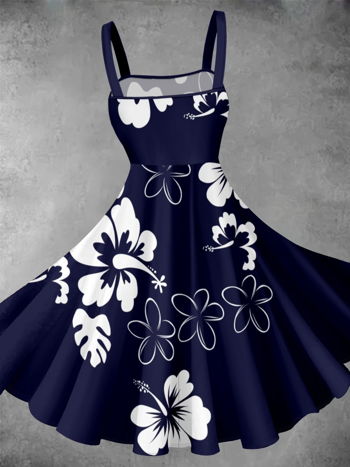 Women’s Vintage Printed Dress with Solid Cardigan – Elegant 2 Piece Set