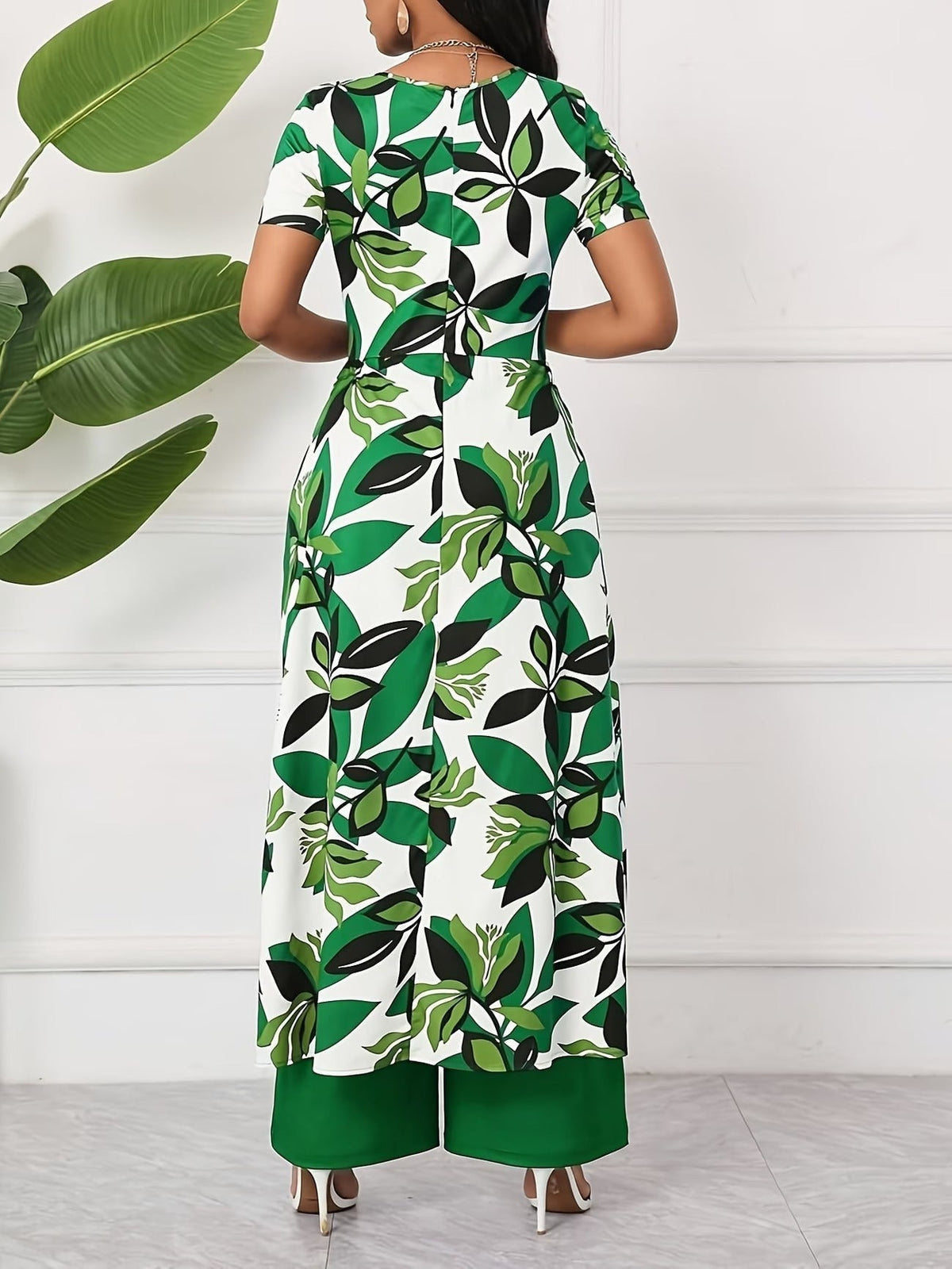 Chic Floral Zip-Front Jumpsuit – Stylish Spring & Summer Party Wear for Women