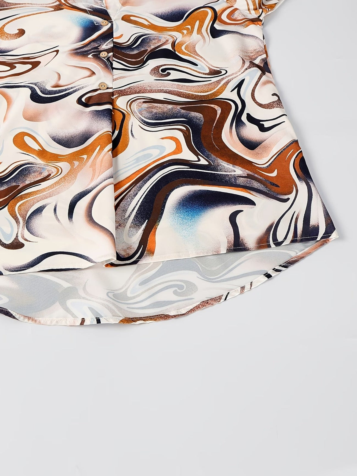 Women’s Floral Long-Sleeve Shirt with Printed Pants – Stylish Two-Piece Everyday Outfit (With Tie & Button Details)