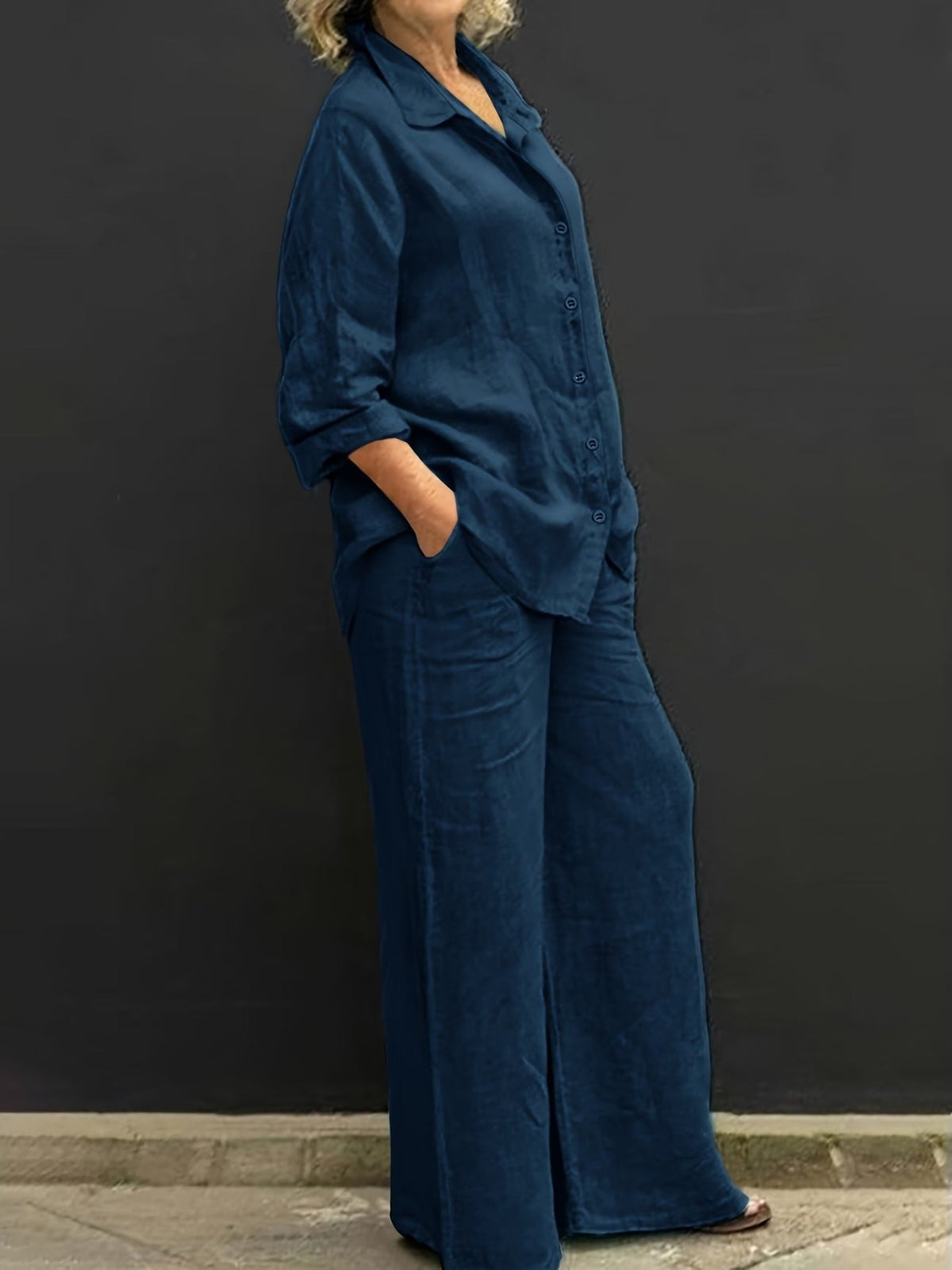 Women’s Stylish Casual Two-Piece Suit for Spring & Autumn – Comfortable Top & Matching Pants Set