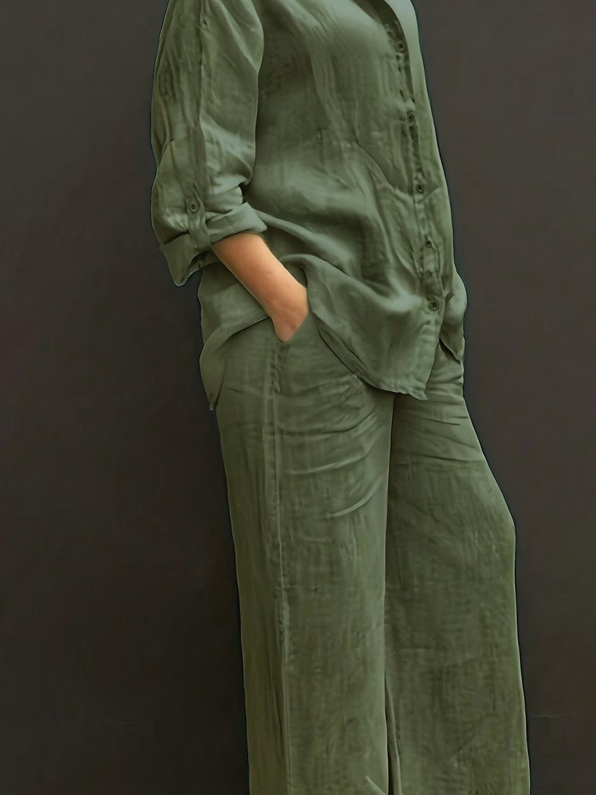 Women’s Comfortable Floral Tunic Top with Matching Pants – Modern Casual Co-Ord Outfit