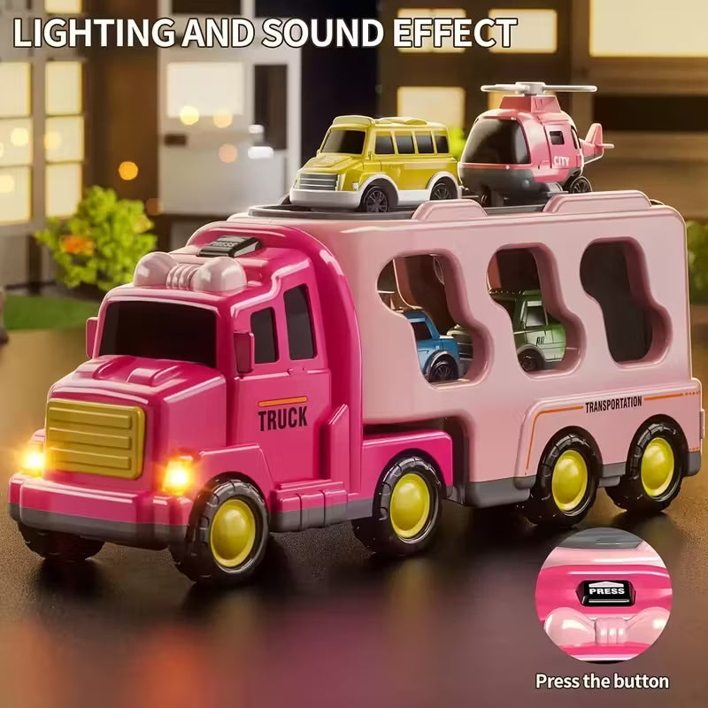 Engineering Transport Truck Toy with Lights & Music