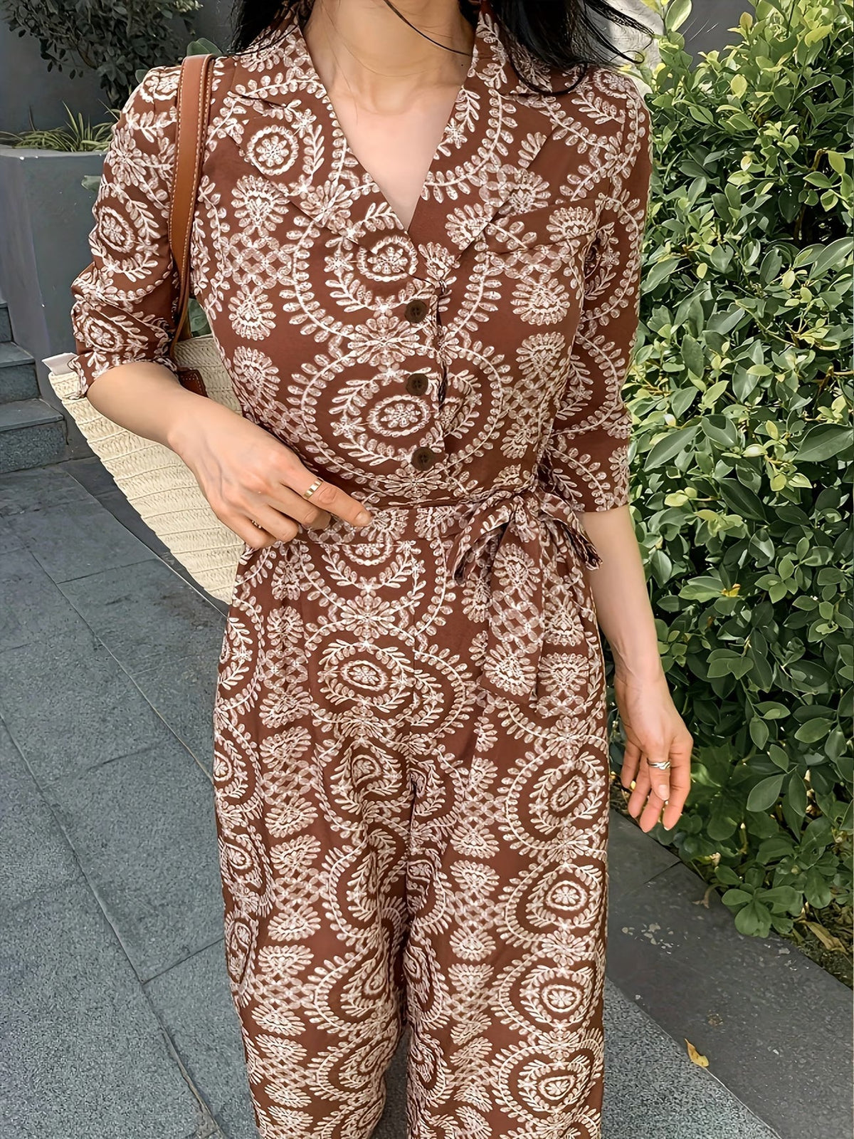 Women’s Floral Vacation Loose Fit Jumpsuit