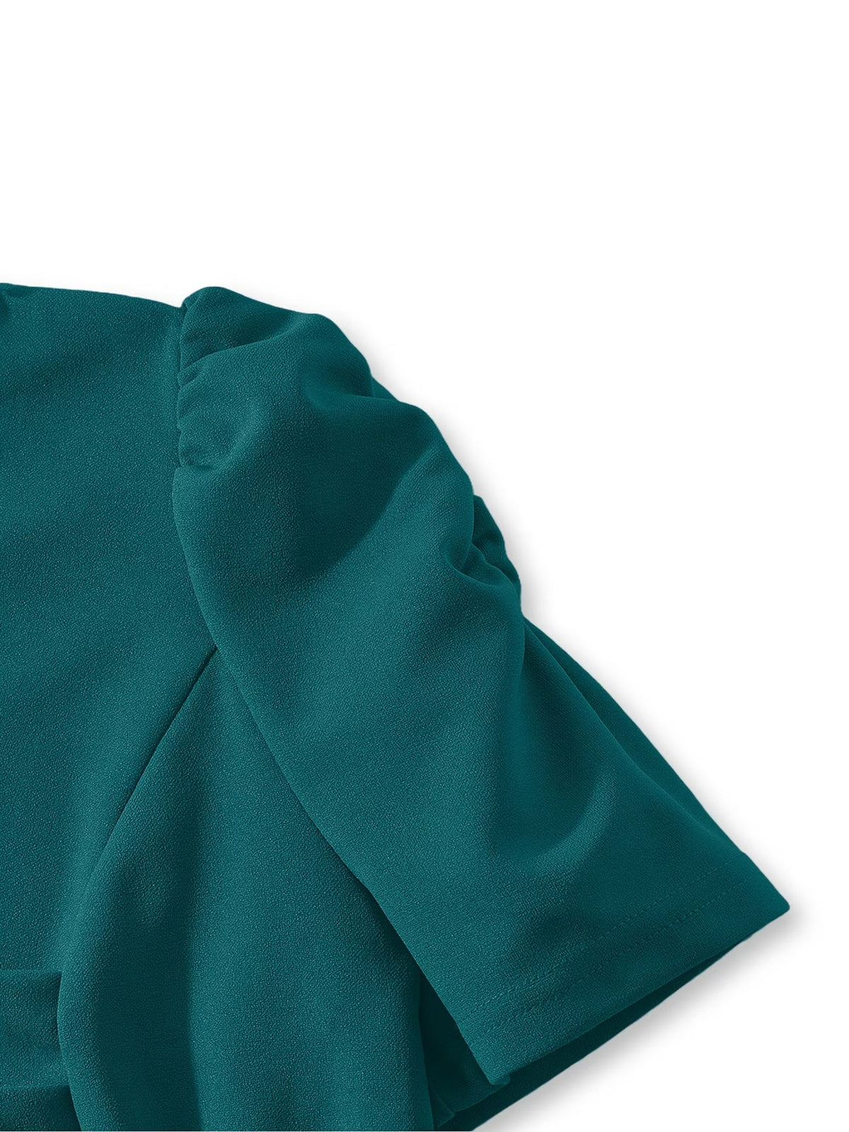 Women's Elegant V-Neck Ruffle Midi Dress with Waist Belt