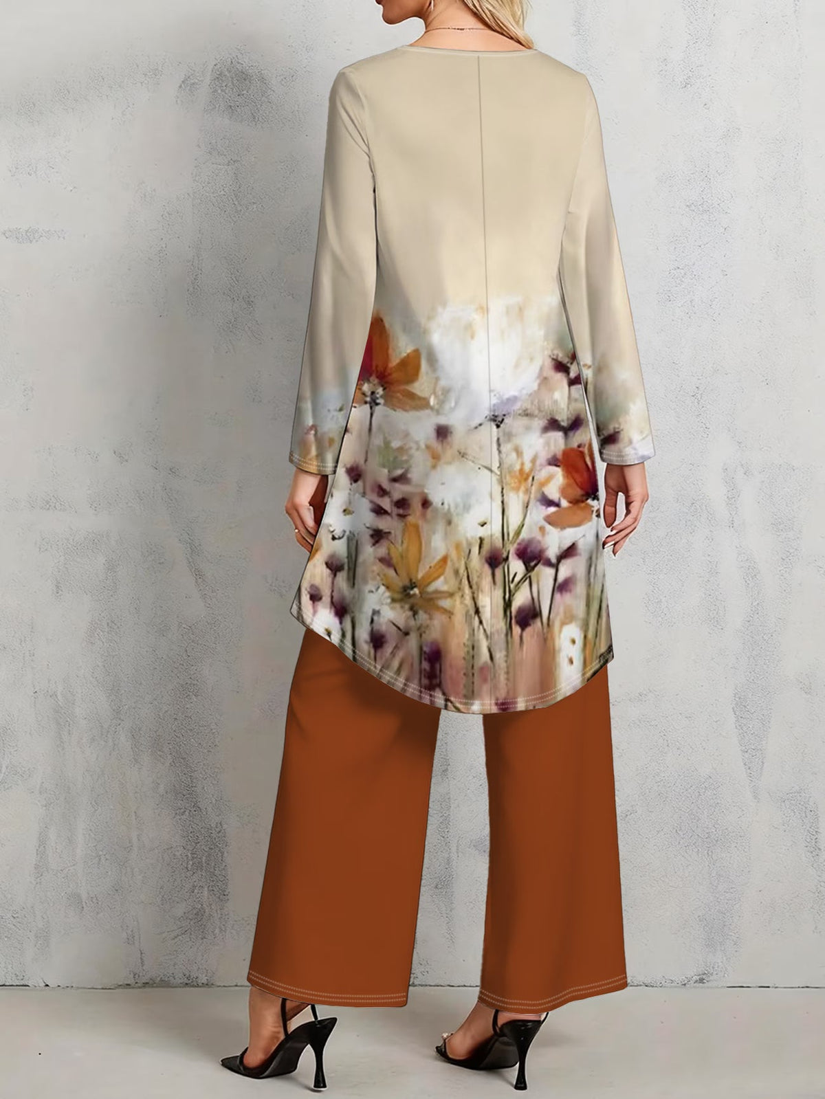 Floral Elegance Long Sleeve Co-Ord Set