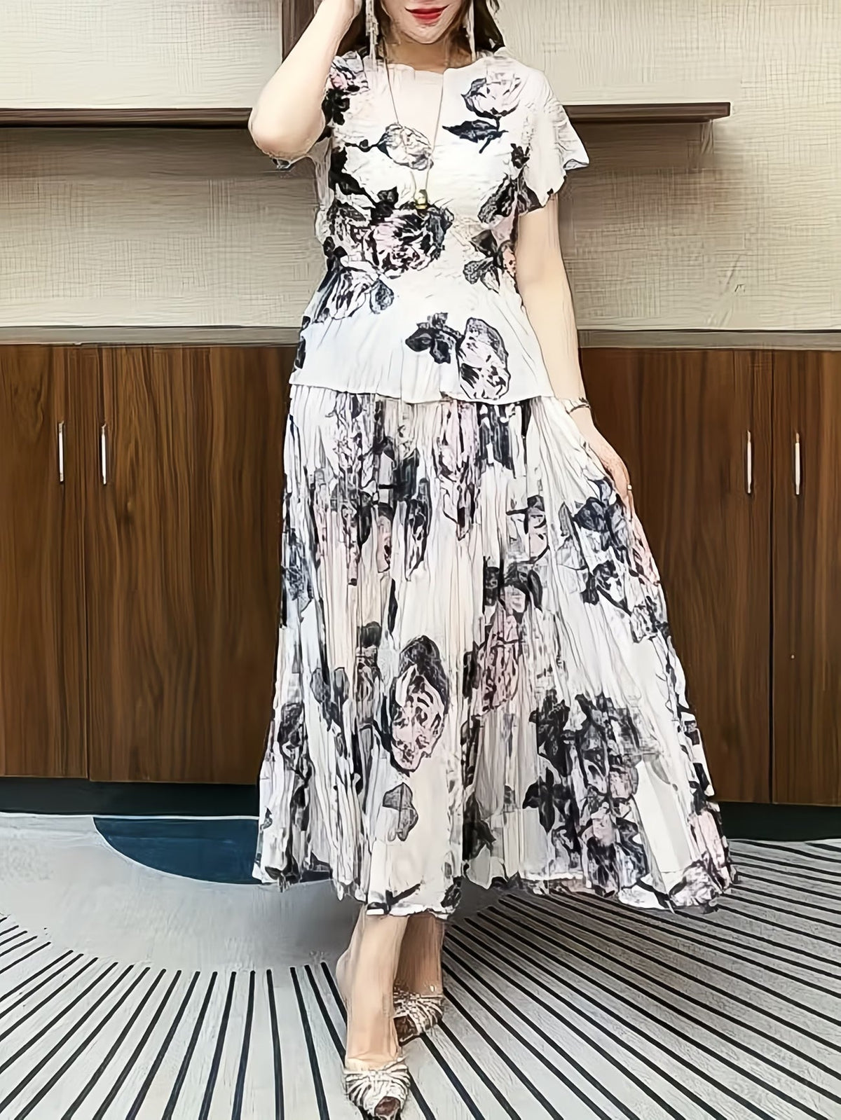 Luxury Pleated Modest Co-Ord Set