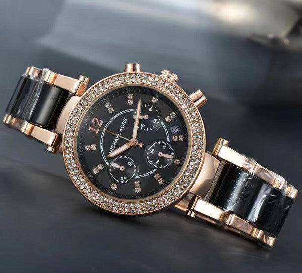 Parker Watch With Crystal Accents With Sleek Design