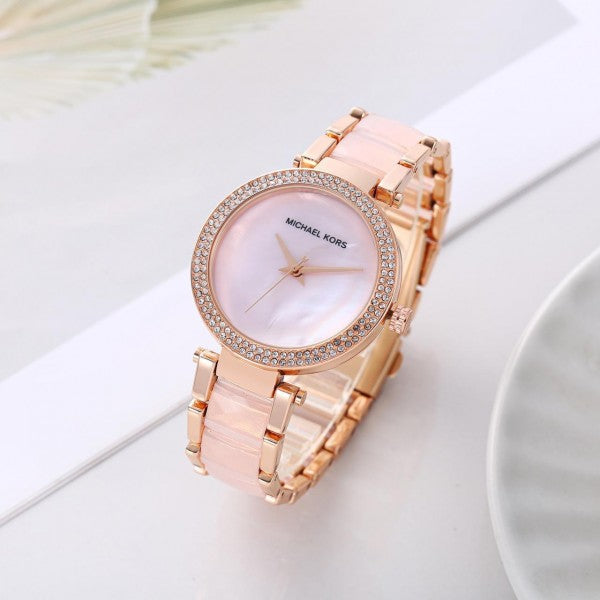 Parker Pave Watch With Crystal Accents With Sleek Design