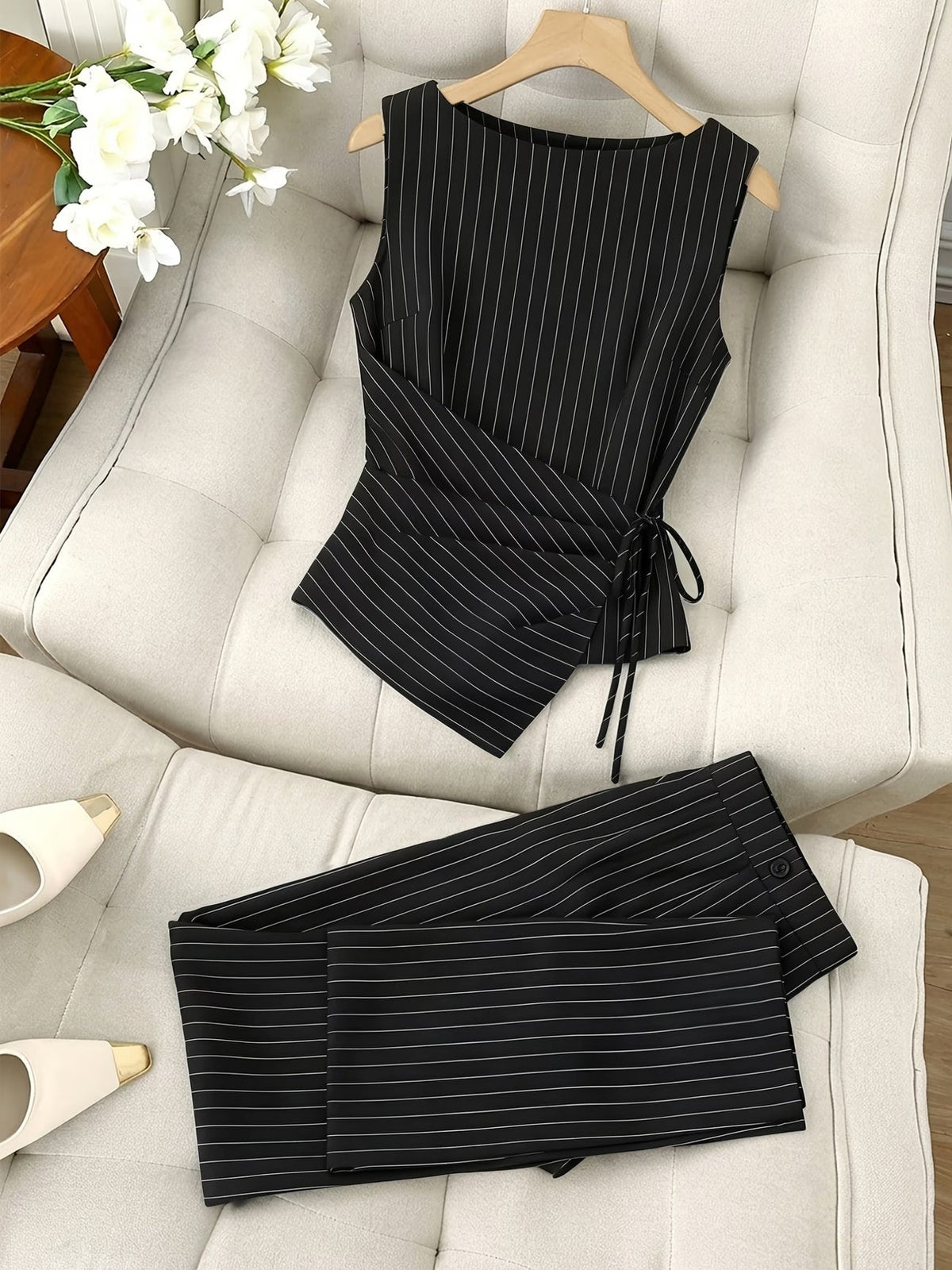 Luxe Pinstripe Co-Ord Set🖤