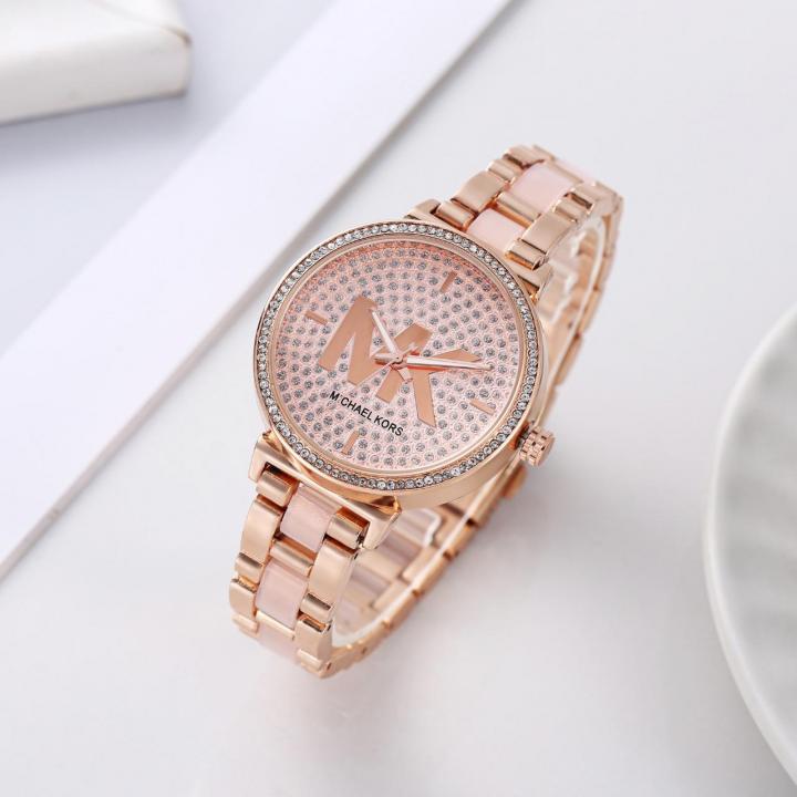 Slim Runway Analog Sofie Diamond Watch With Sleek Acetate Case