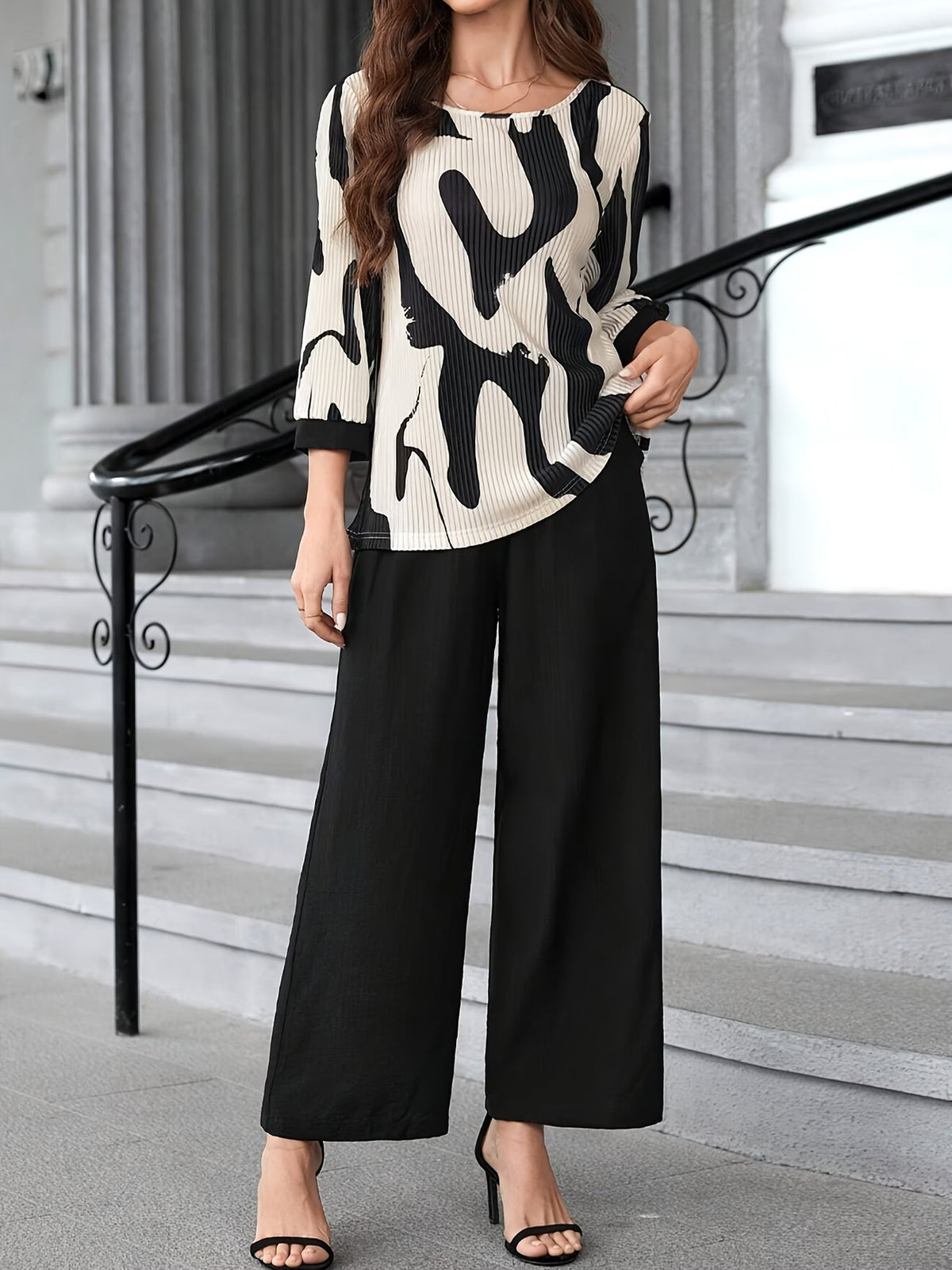 GeoLuxe Wide-Leg Set