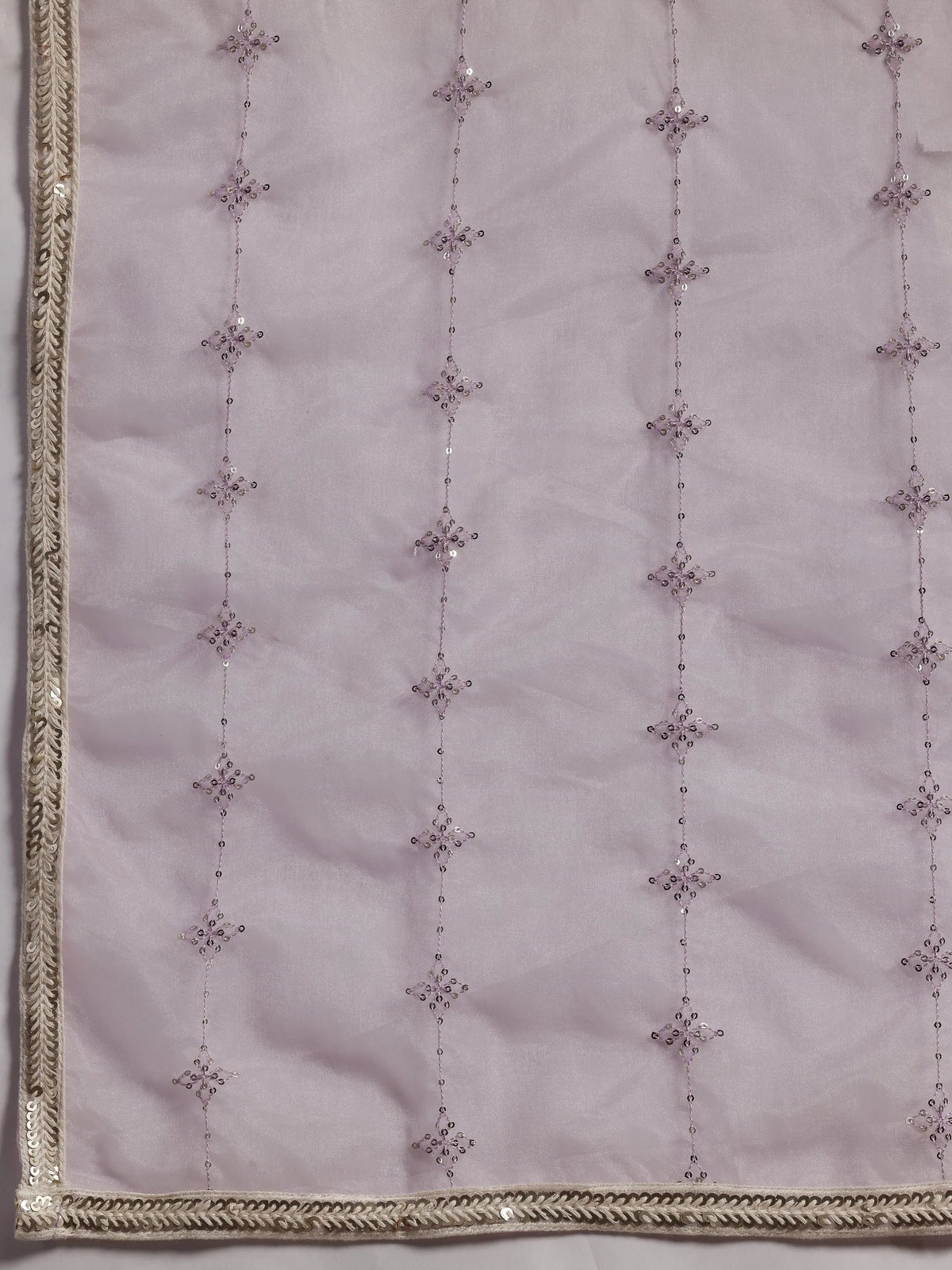 Anouk Purple Printed Cotton Straight Suit With Dupatta