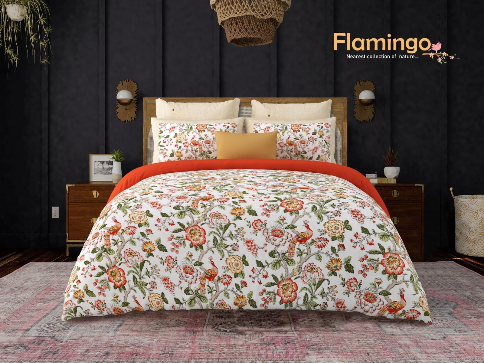 King Size Bedsheet Set: Cotton Autoloom Twill Weave, 210 TC with 2 Designer Pillow Covers