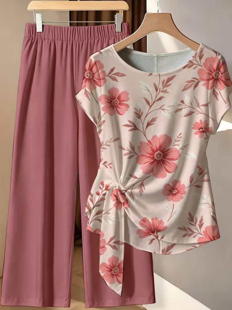 BowBelle Printed Two-Piece Set