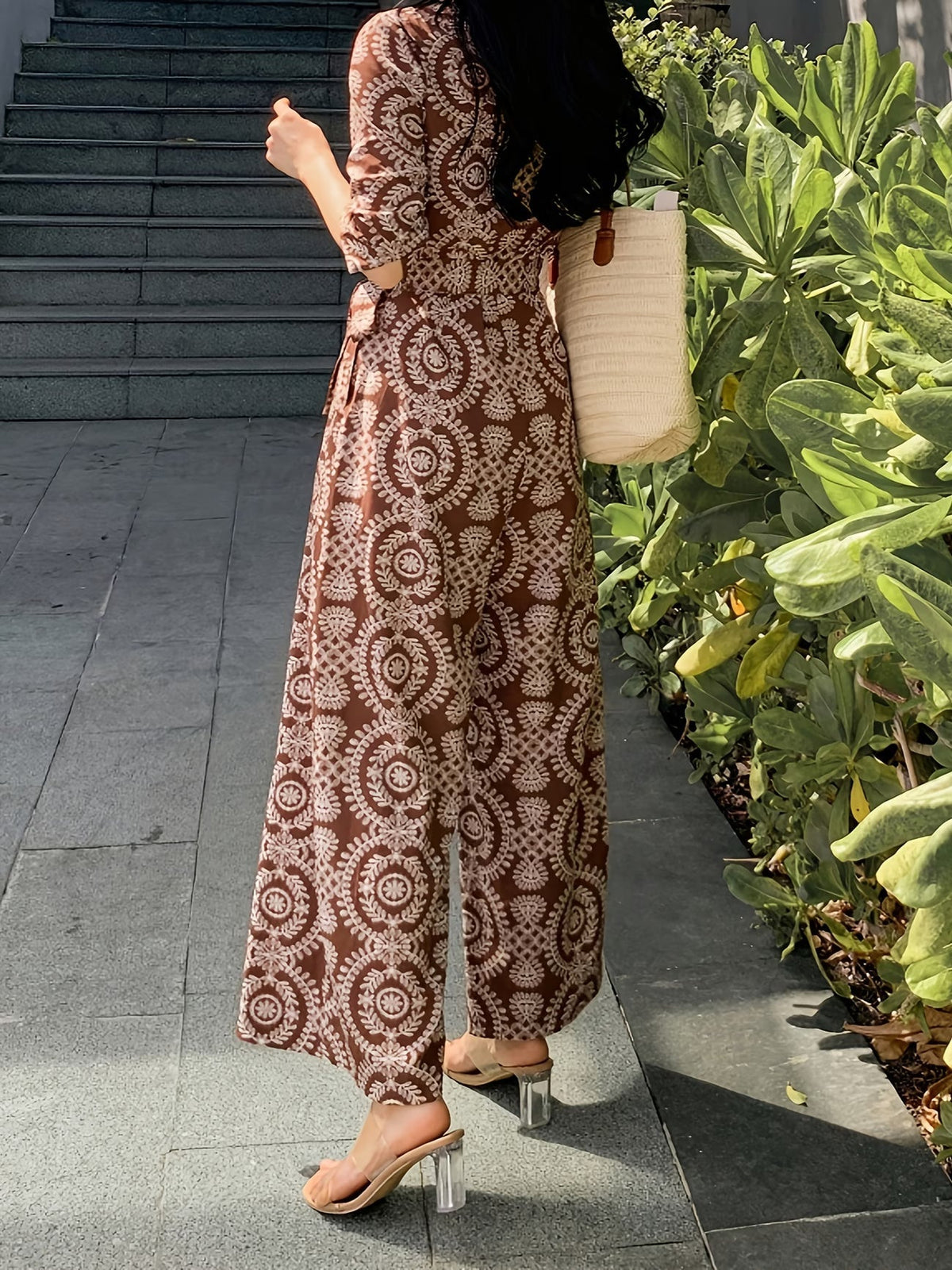 Women’s Floral Vacation Loose Fit Jumpsuit