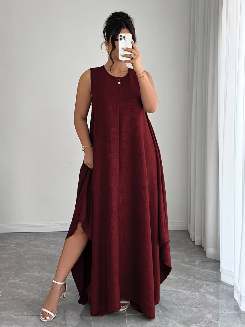 Elegant Tie-Belt A-Line Dress💖