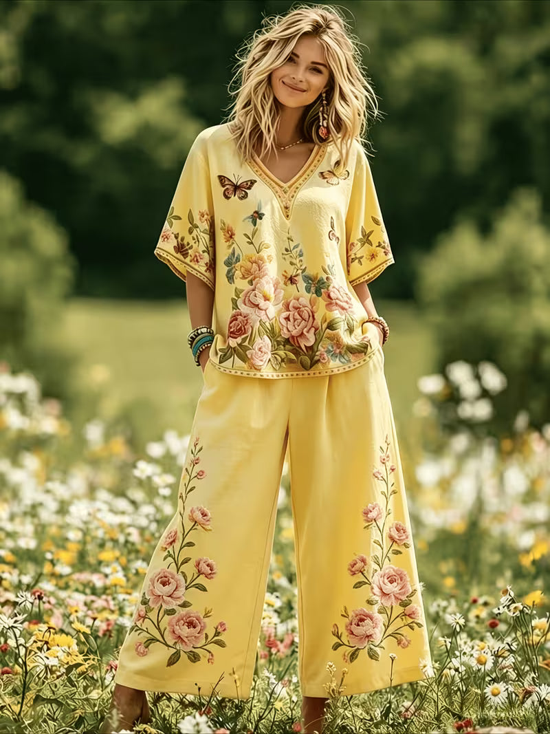 RoseAura Butterfly Lounge Set