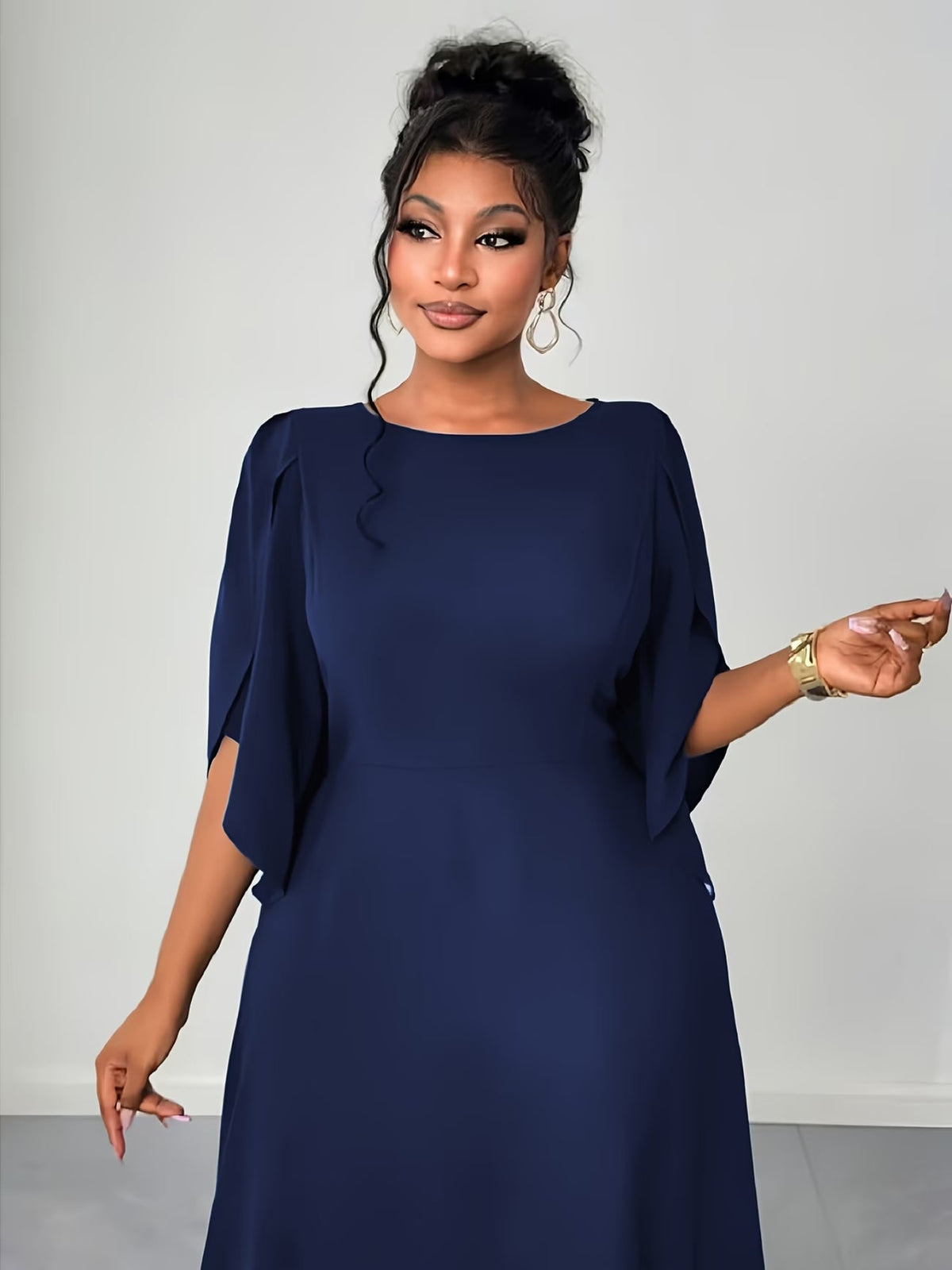 Elegant Asymmetrical Flare Dress