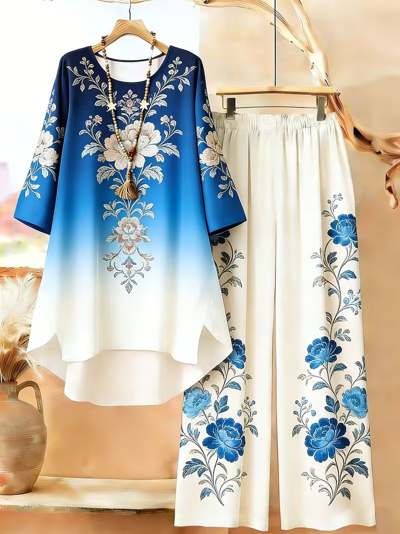 Retro Geometric Plus Size Co-Ord Set