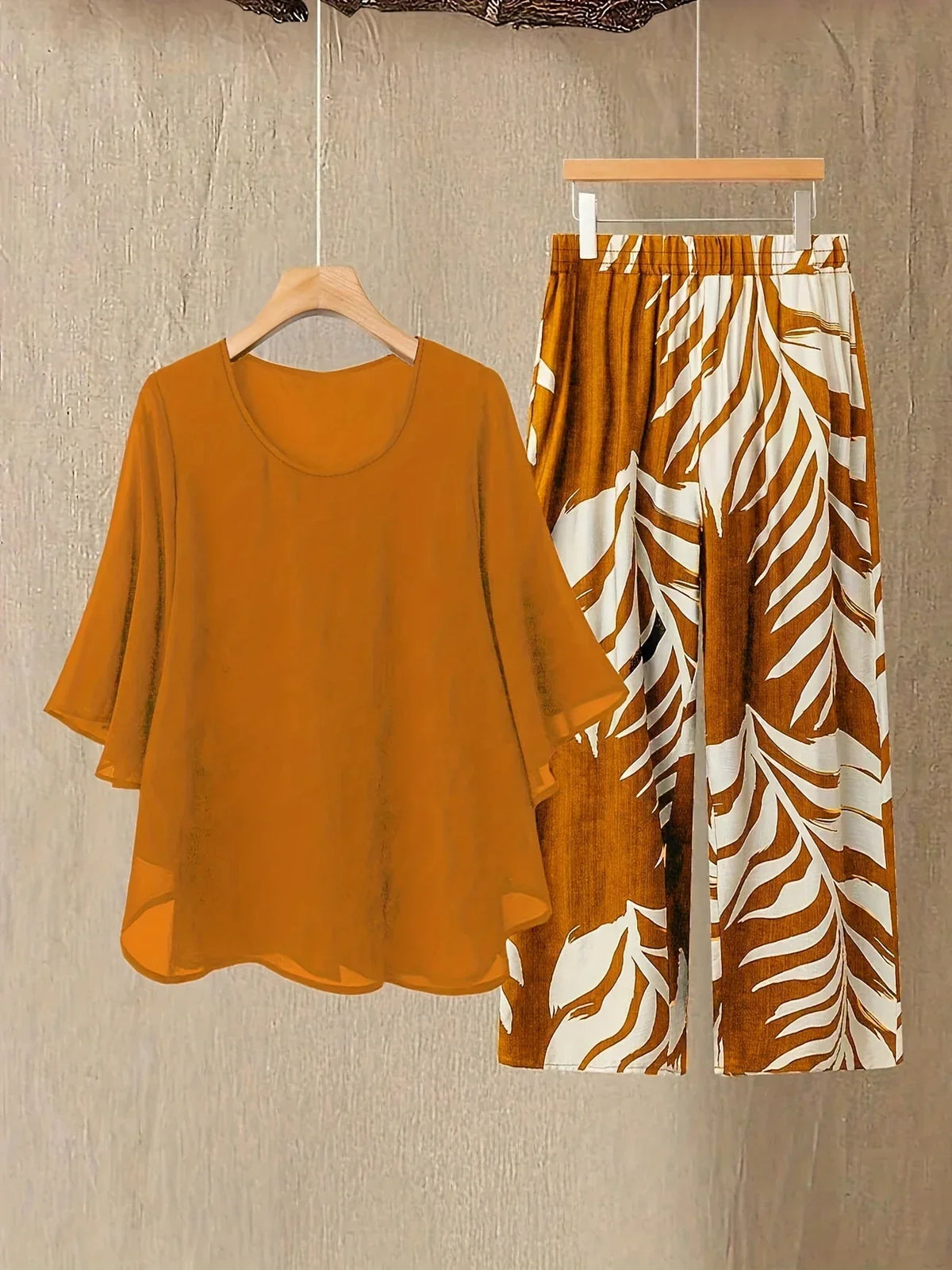Chill Mode Co-Ord Set Half Sleeve T-shirt & Straight Leg Pant
