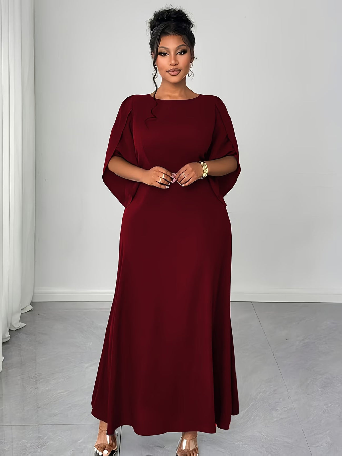 Elegant Asymmetrical Flare Dress