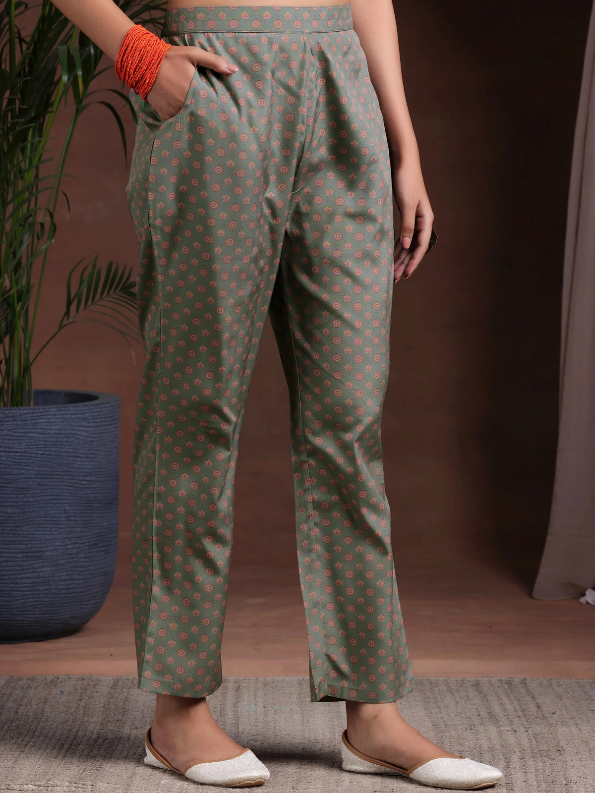 Anouk Multi Printed Poly Crepe Straight Suit With Dupatta