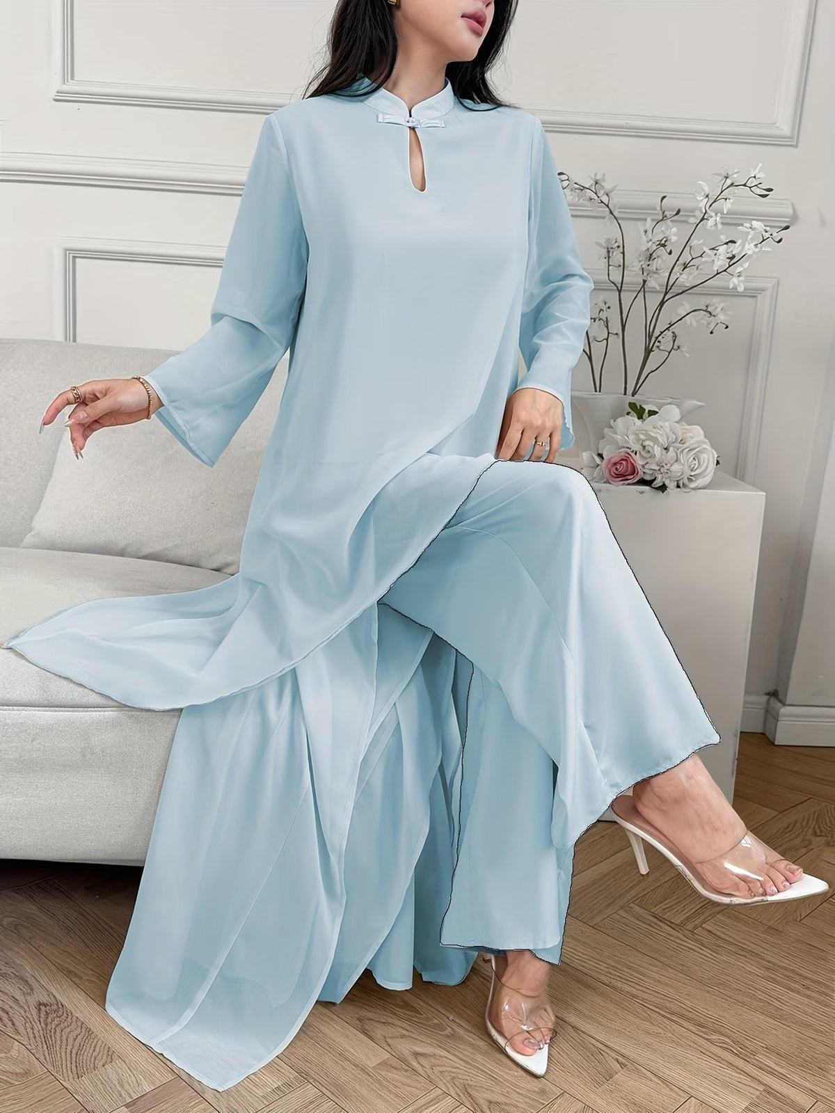 PearlMist Chiffon Outfit