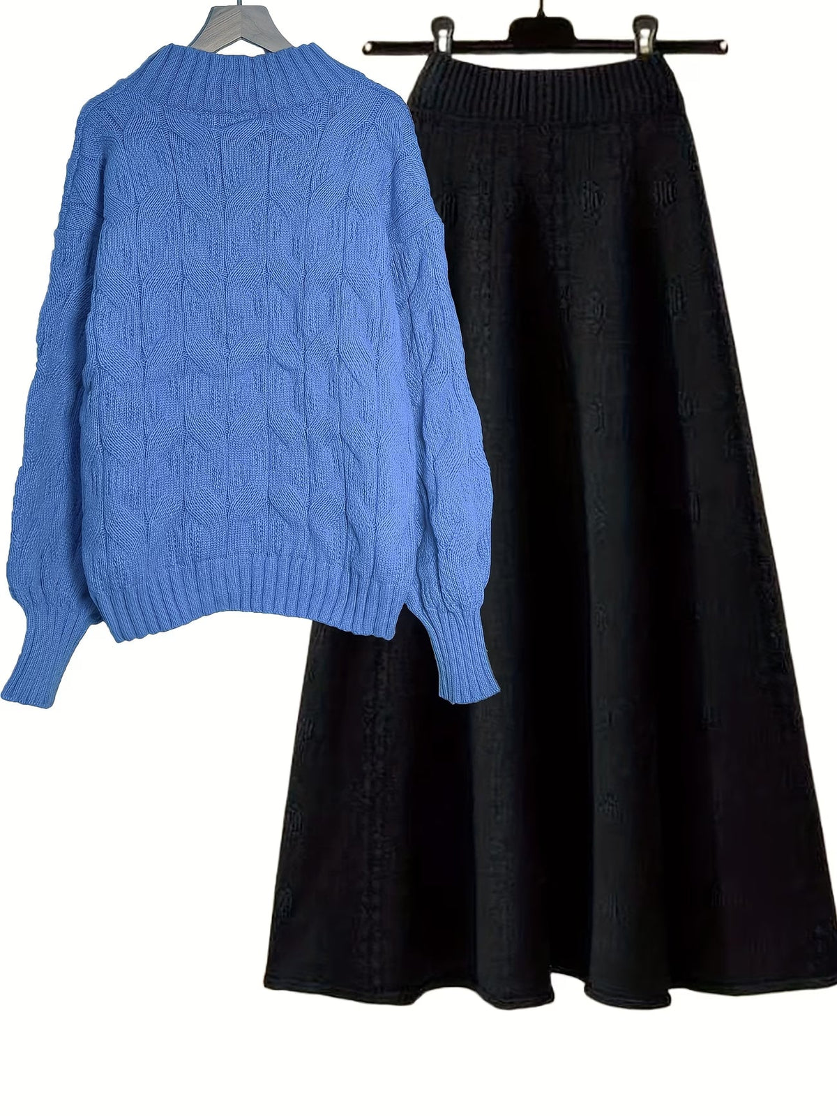 Elegant Sweater & Skirt Two-Piece Set