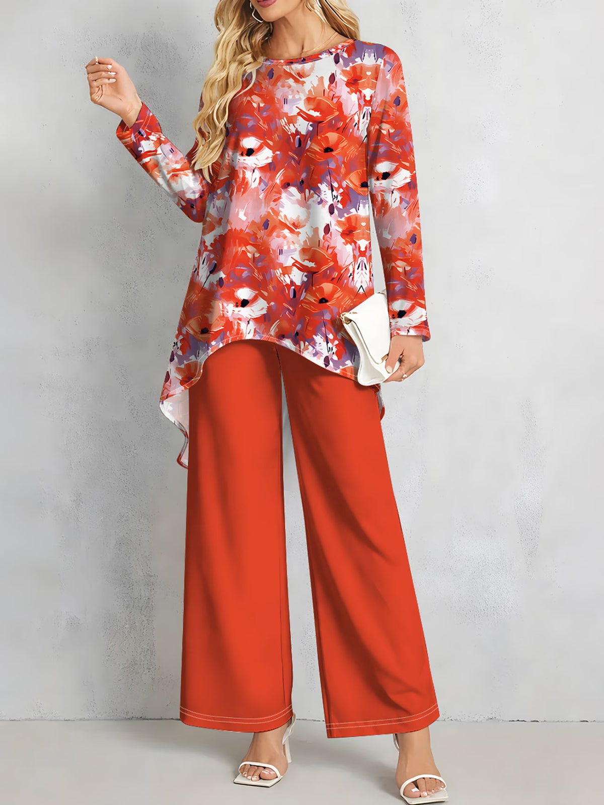 Floral Elegance Long Sleeve Co-Ord Set