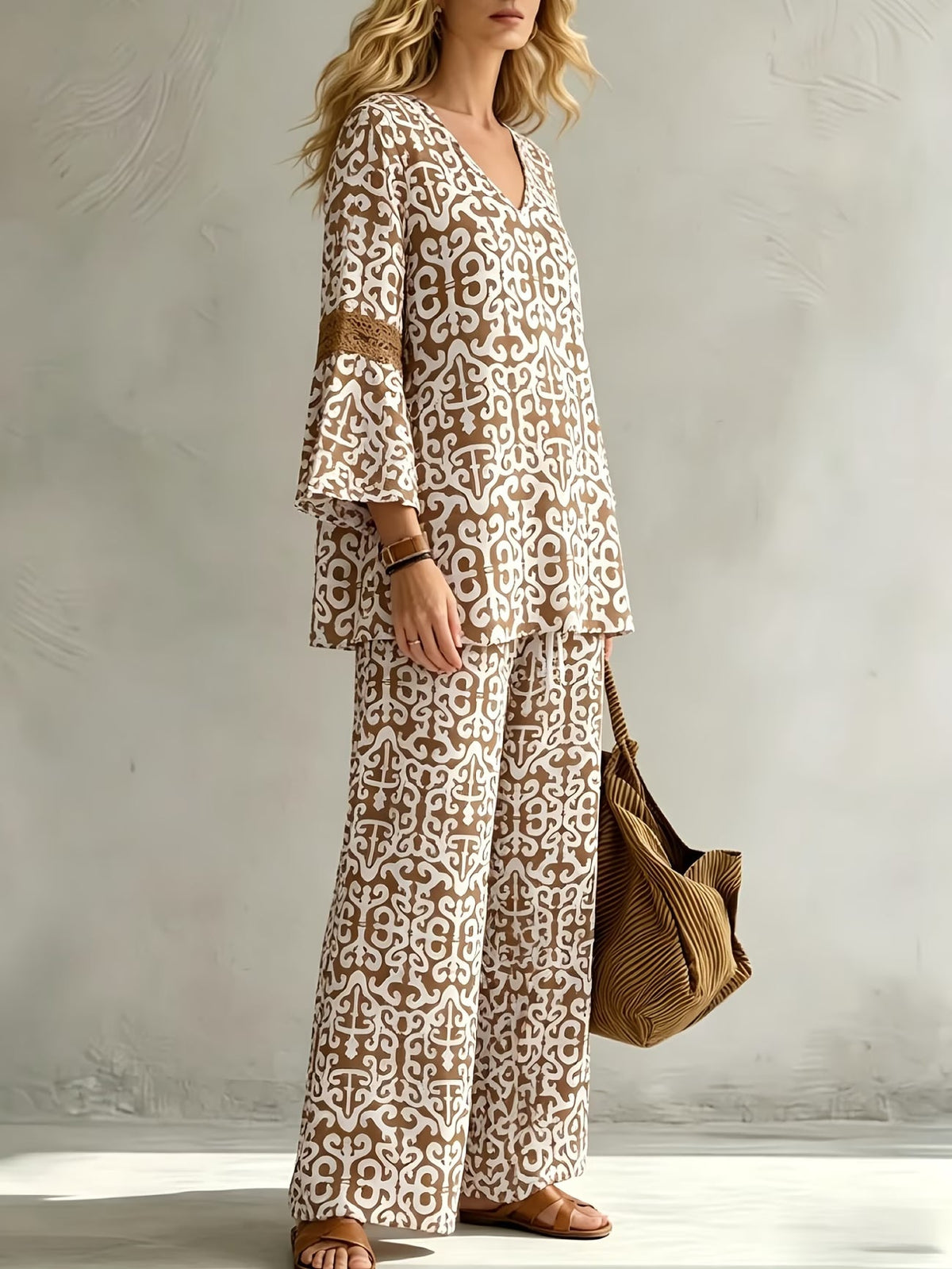 Geometric Luxe Lounge Co-Ord Set