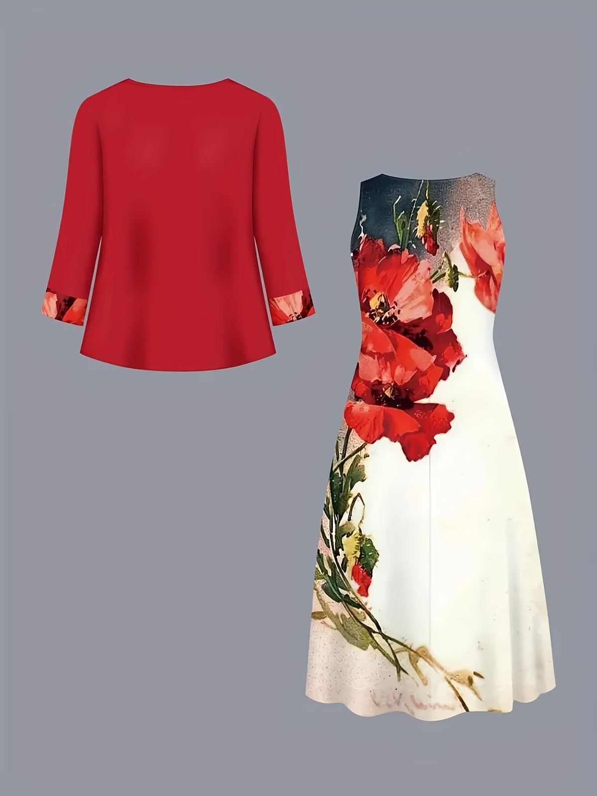 Floral Elegance Maxi Co-Ord Set