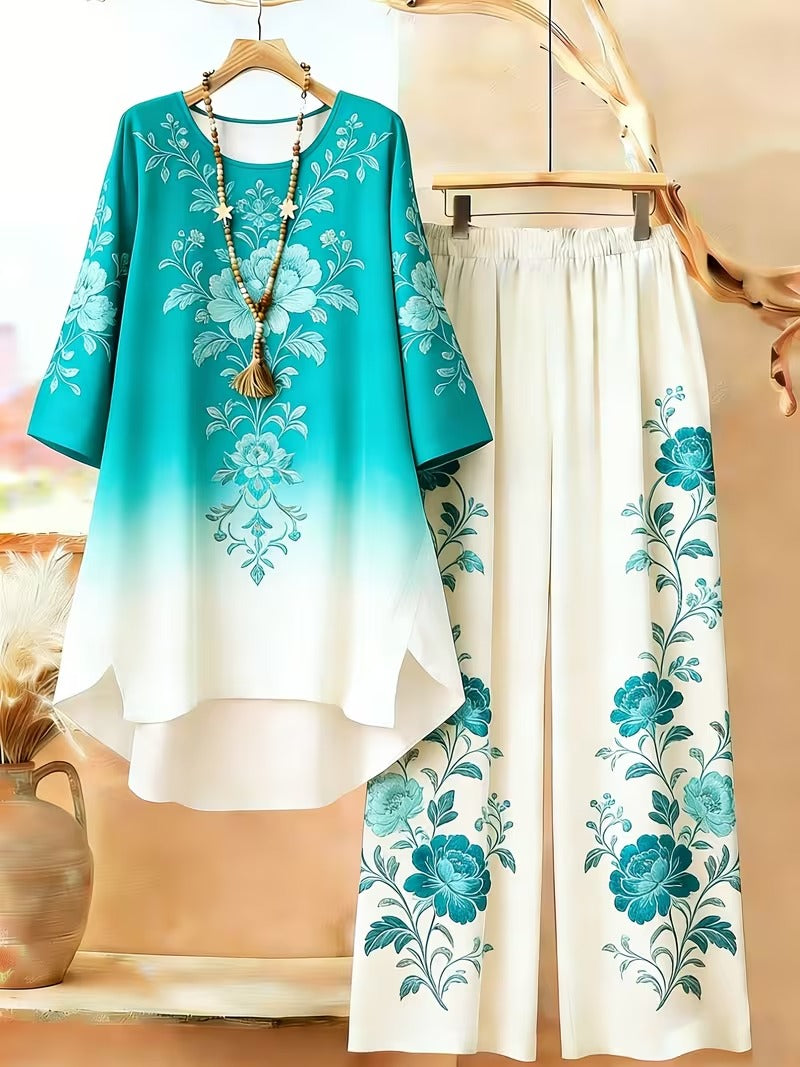 Retro Geometric Plus Size Co-Ord Set