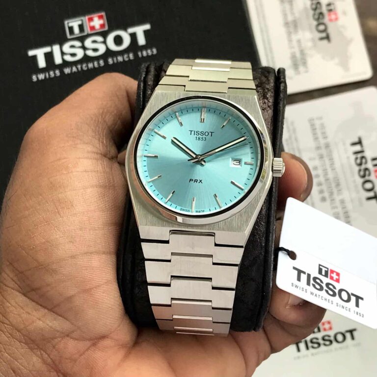 Tisso_t Prx Silver/Sky Glosy Watch