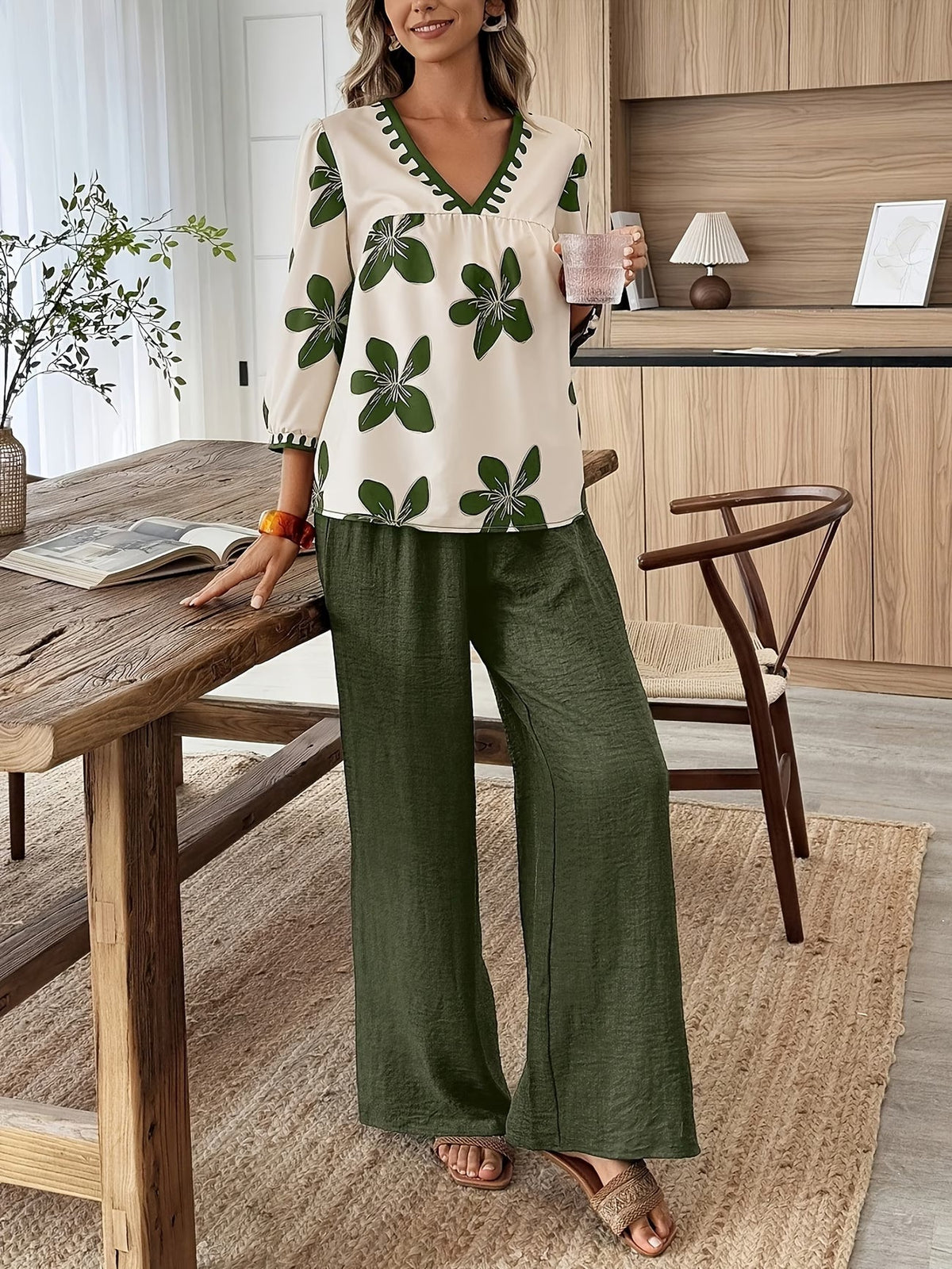 GeoLuxe Wide-Leg Set