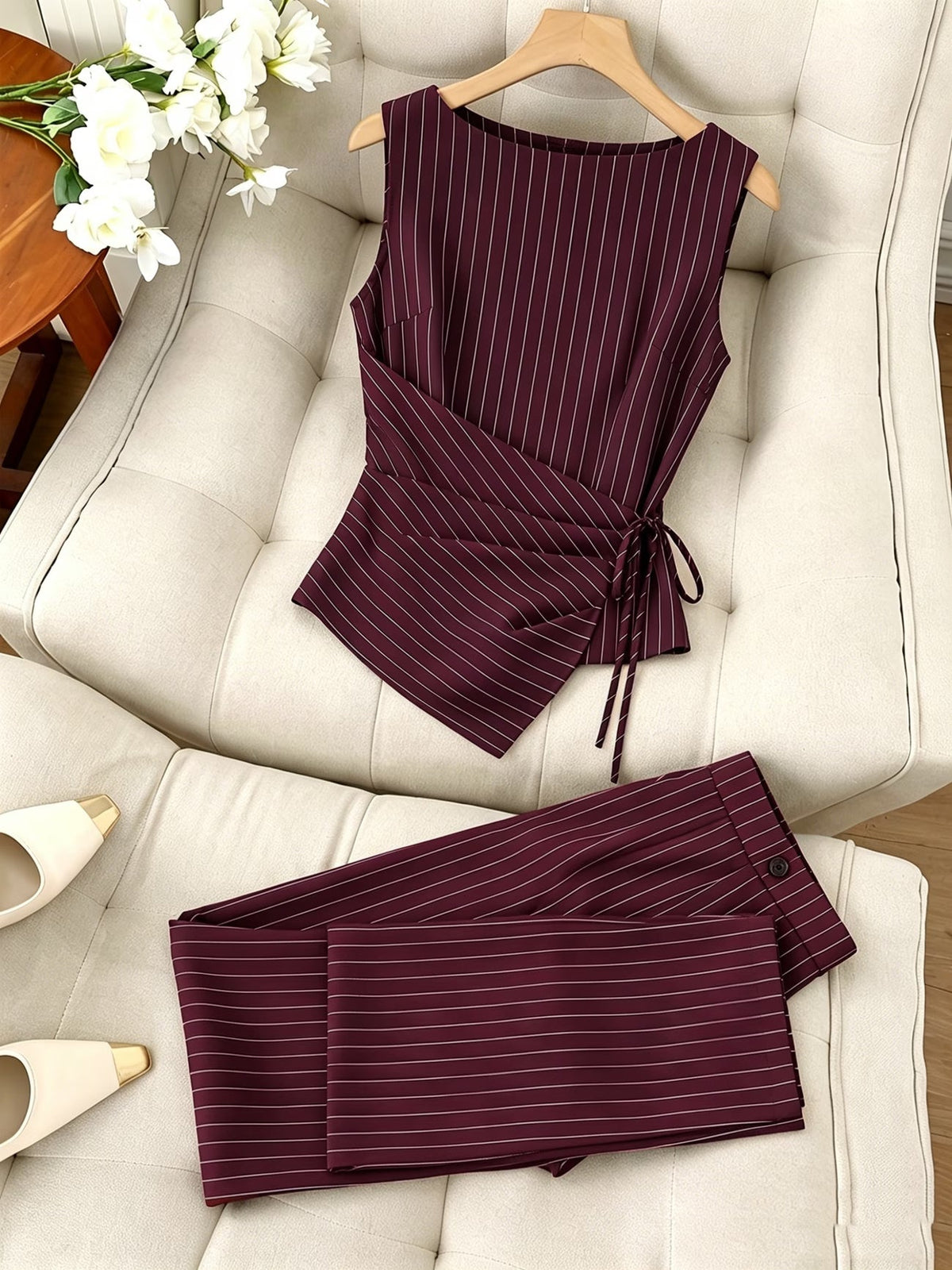Luxe Pinstripe Co-Ord Set🖤