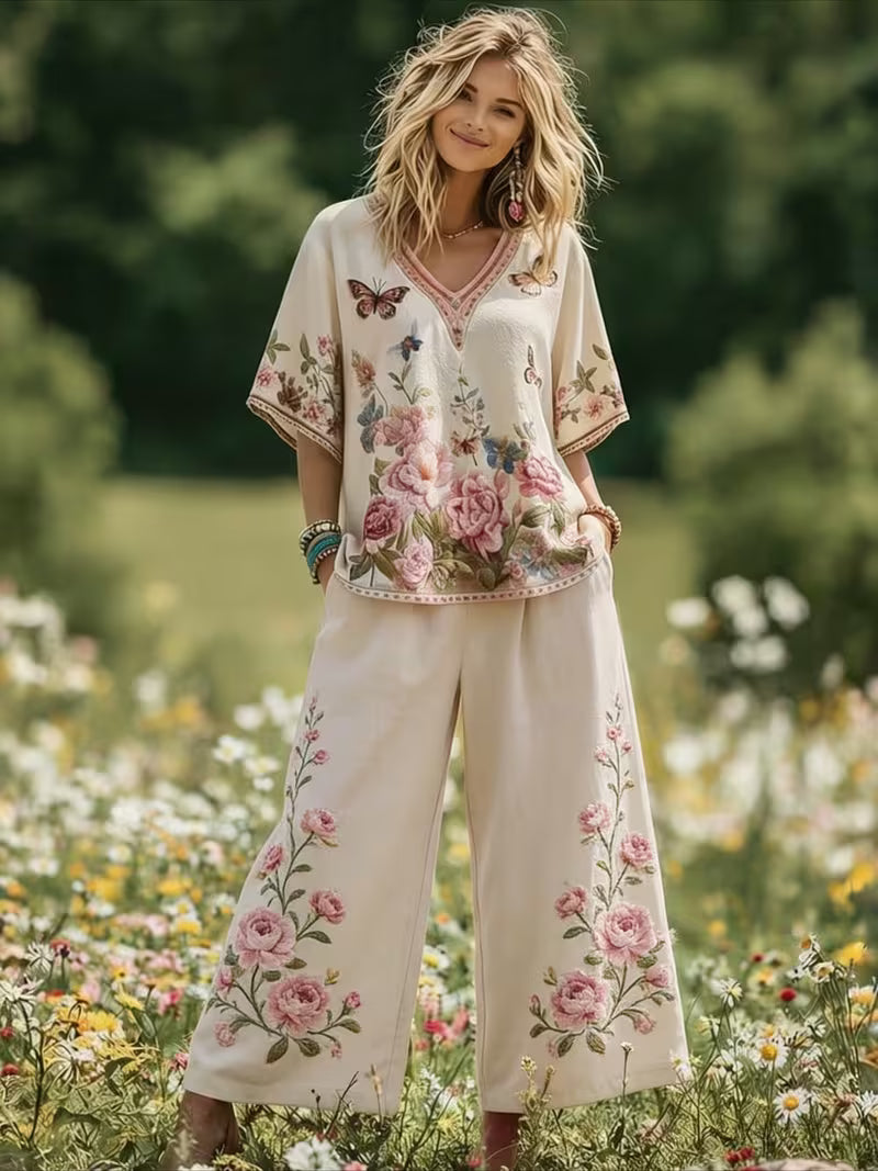 RoseAura Butterfly Lounge Set