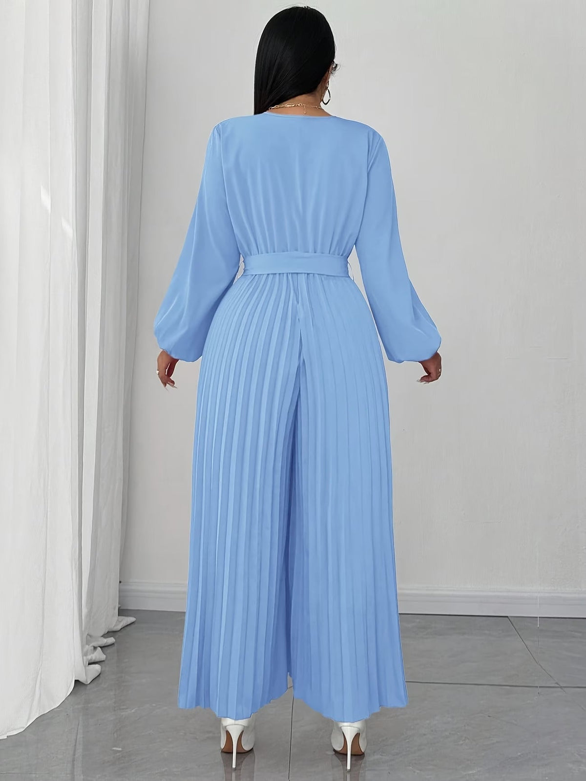 Plus Size Deep V-Neck Jumpsuit for Women