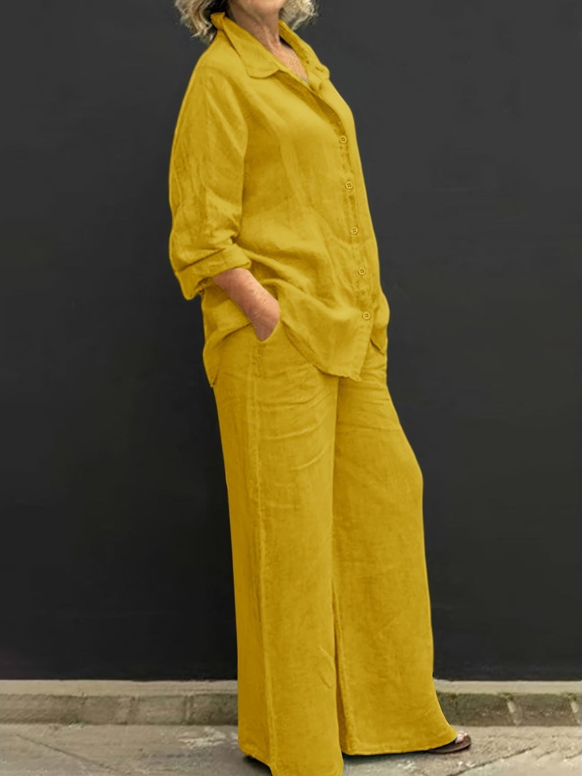 Women’s Stylish Casual Two-Piece Suit for Spring & Autumn – Comfortable Top & Matching Pants Set