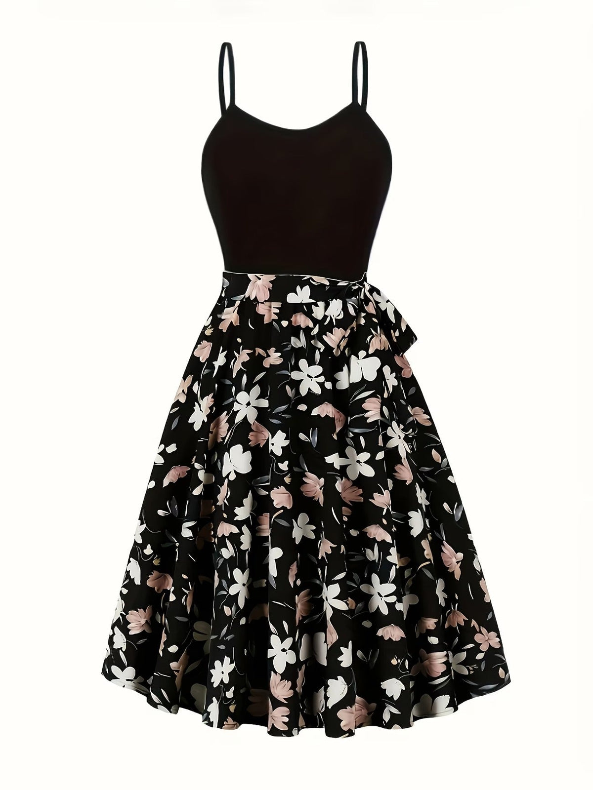 Long Sleeve Round Neck Top with Belt Bow Detail & Matching Skirt | Stylish Spring/Summer Party & Occasion Wear for Women