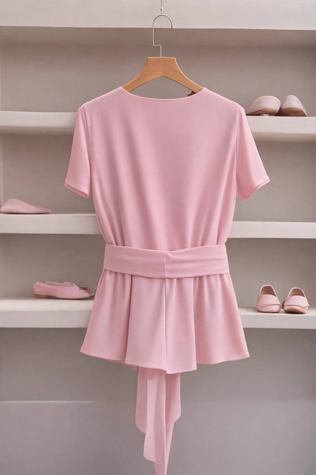 Summer French Solid Two-Piece Set – Elegant Women’s Top & Pants Suit