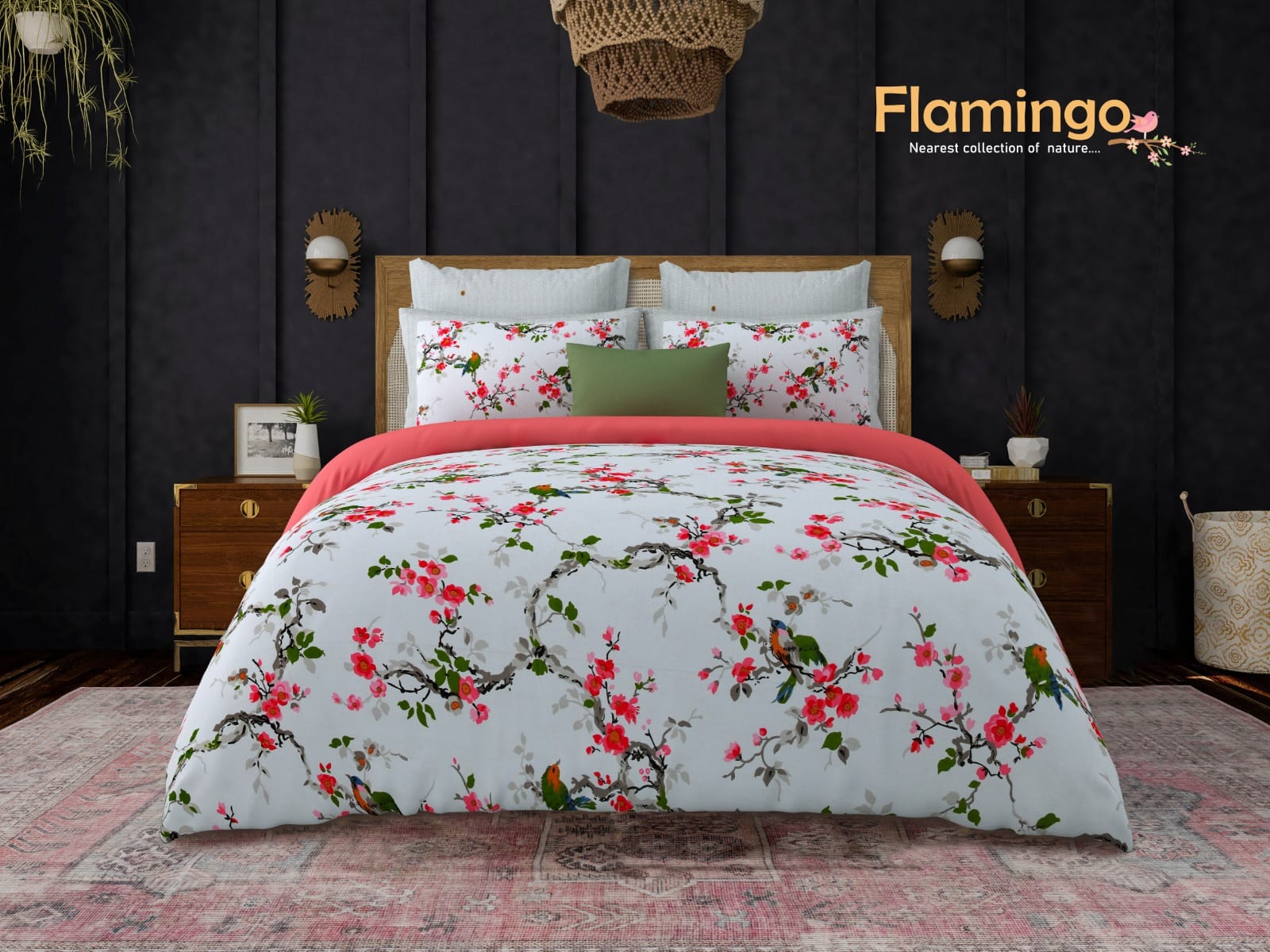 King Size Bedsheet Set: Cotton Autoloom Twill Weave, 210 TC with 2 Designer Pillow Covers