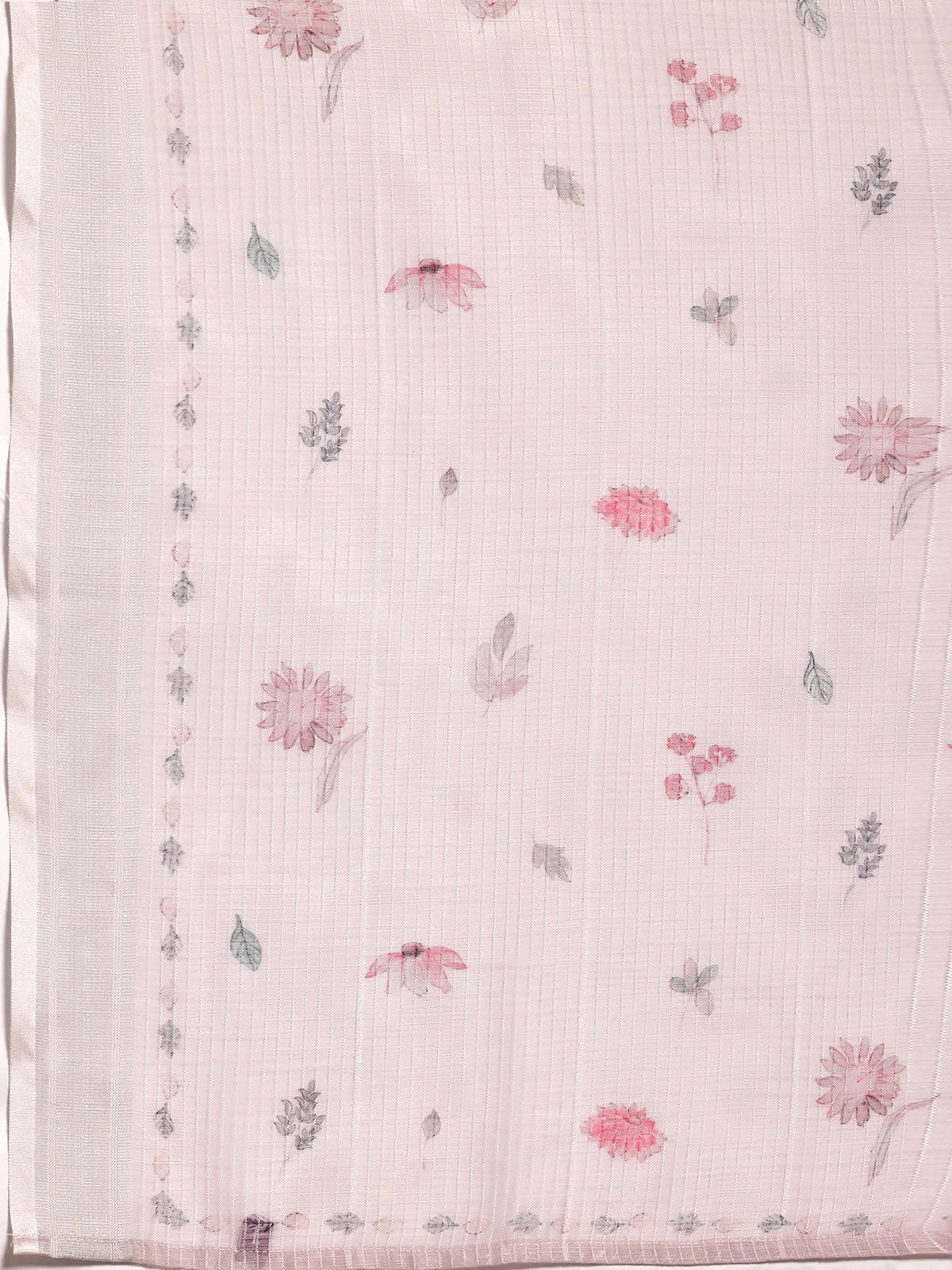 Anouk Lilac Printed Cotton Straight Suit With Dupatta