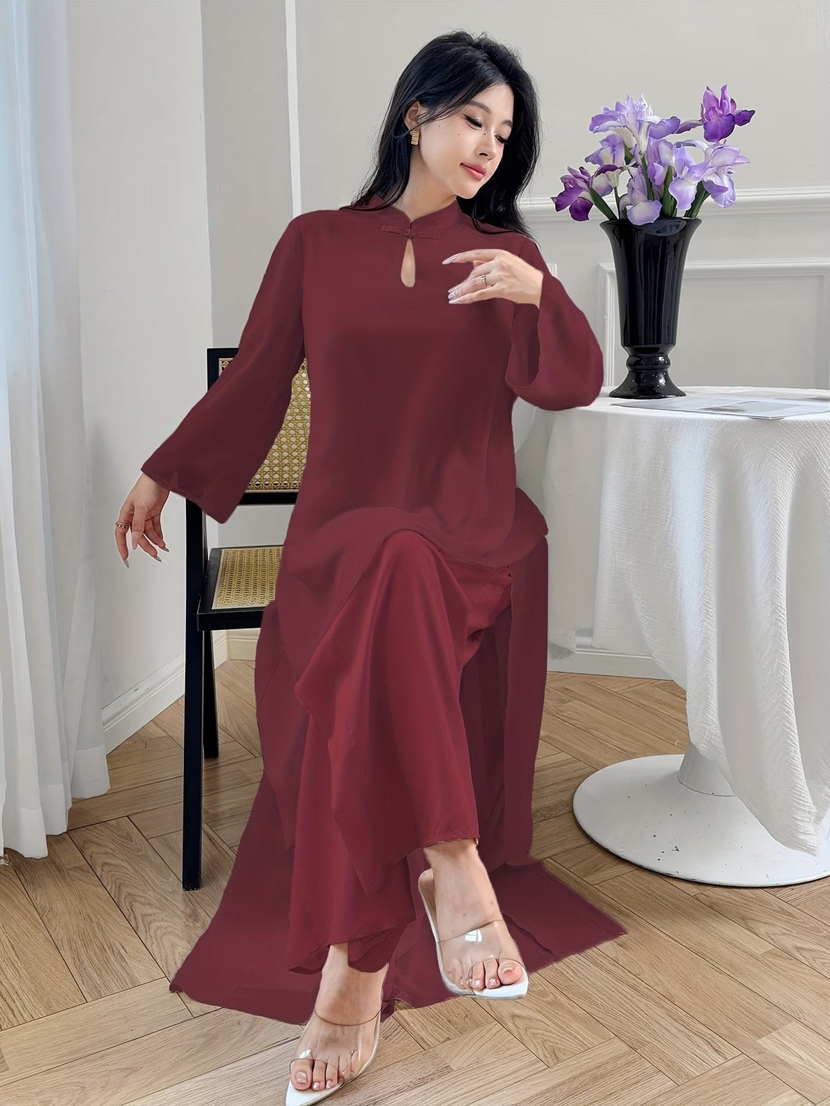 PearlMist Chiffon Outfit