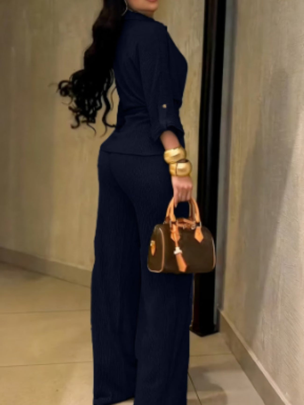 Chic Drawstring Wide-Leg Co-Ord Set