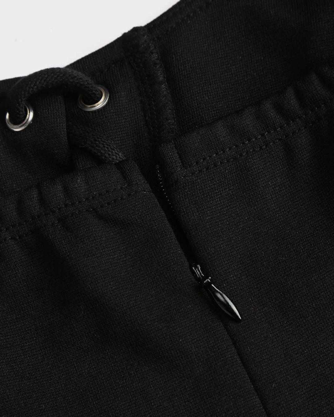 Black Two Piece Dress with Corset Detail and Hoodie Shrug